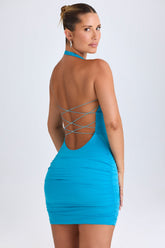 Cowl Neck Mini Dress with Cut Out Back