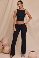 Mid Rise Straight Leg Trousers