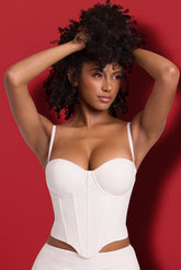 Shiny Vinyl Corset Crop Top