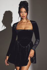 Velvet Corset Mini Dress