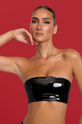 Shiny Vinyl Bandeau Bralette