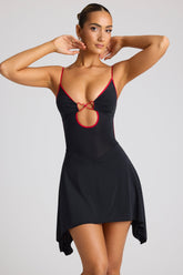 Contrast Stitch Mini Dress