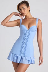 Ruffle Trim Corset Mini Dress