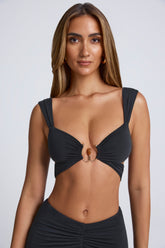 Gemstone Hardware Cut Out Crop Top