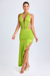 Asymmetric Halterneck Cut Out Dress