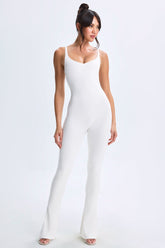 Flared Jumpsuit with Open Back
