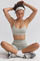 Scoop Neck Ribbed Sports Bra