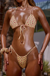 Printed Double Strap Triangle Bikini