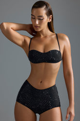 Embellished Bandeau Bikini Top