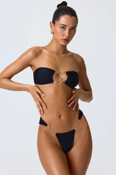 Embellished Cut Out Bandeau Bikini