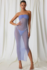 Ruched Bandeau Midi Dress