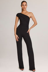 One Shoulder Ruched Jumpsuit