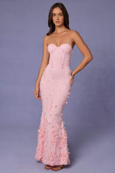 Lace Up Corset Maxi Dress