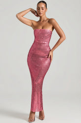 Embellished Bandeau Maxi Dress