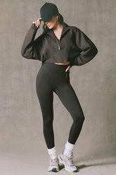 Acid Wash Cropped Sweatshirt