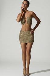 Sparkling Sequin Bodycon Mini Skirt