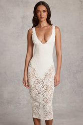 Lace Plunge Bodysuit Dress