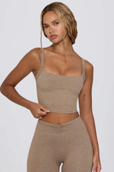 Cropped Square Neck Tank Top