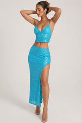 Sequin Crochet Maxi Skirt