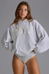 Oversized Hoodie with Applique Detail
