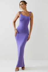 Ruched Open Back Maxi Dress