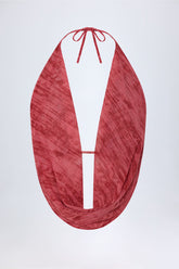 Cowl Neck Backless Crop Top