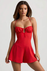 Ruched Backless Playsuit