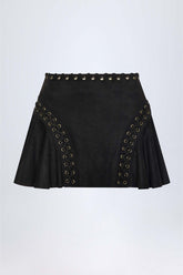 Lace Up Mini Skirt