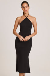 Halterneck Fishtail Midi Dress