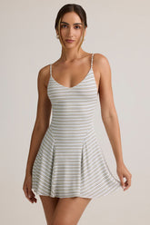 Ribbed Tie Back Mini Dress