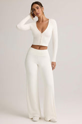 Foldover Wide Leg Trousers