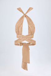 Ruched Halterneck Crop Top