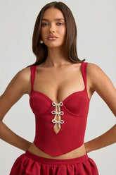 Pearl Bow Corset Top