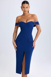 Off Shoulder Bodycon Midi Dress