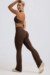 Ruched Flared Trousers