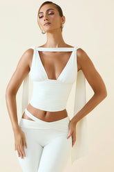 Plunge Neck Draped Top