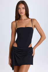 Draped Cut Out Mini Dress