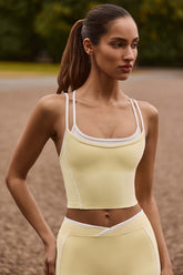 Layered Tank Top in Soft Yellow