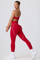 Red Heart Trim Leggings