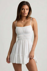 Shirred Camisole Mini Dress