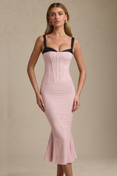 Layered Bra Detail Fishtail Dress