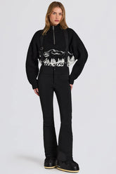 Black Waterproof Salopettes with Suspenders