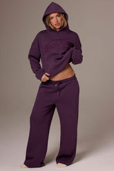 Plum Wide Leg Joggers