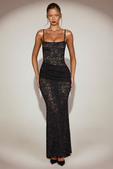 Lace Ruched Gown