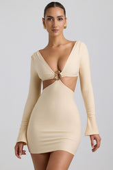 Cut Out Hardware Detail Mini Dress