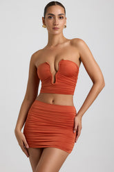 Slinky Ruched Mini Skirt