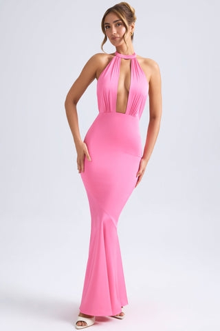 Plunging Halterneck Fishtail Gown