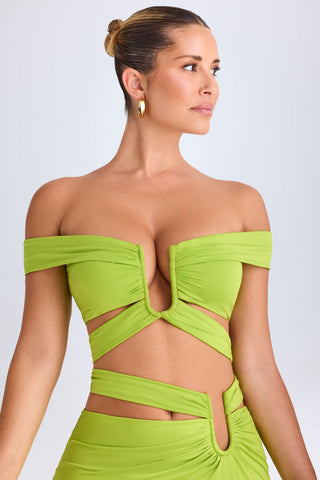 Cut Out Off Shoulder Crop Top