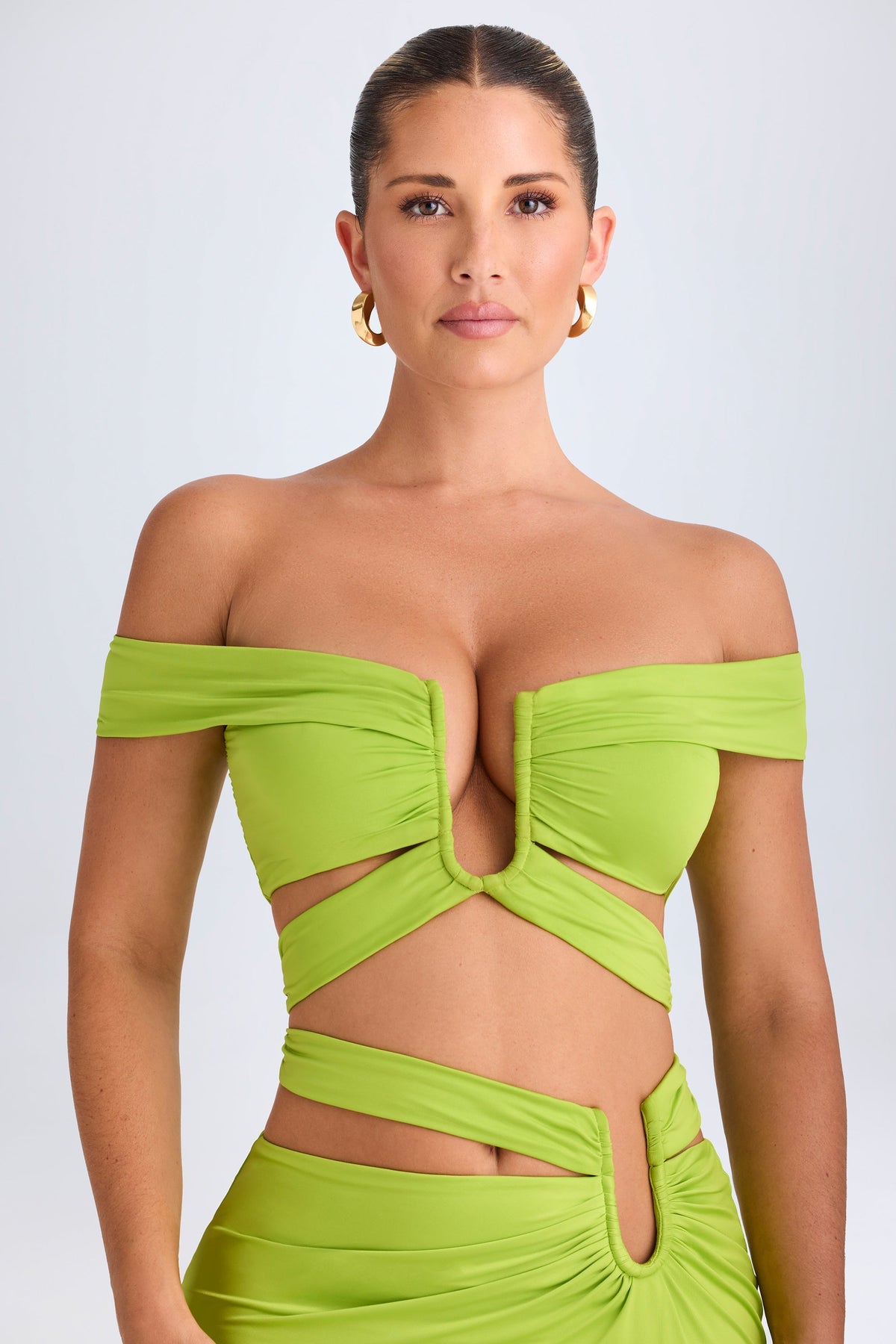 Cut Out Off Shoulder Crop Top