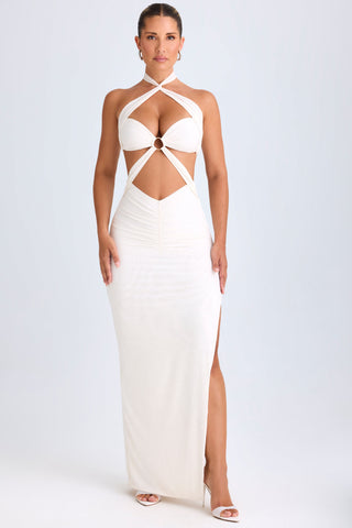 Cut Out Halterneck Maxi Dress